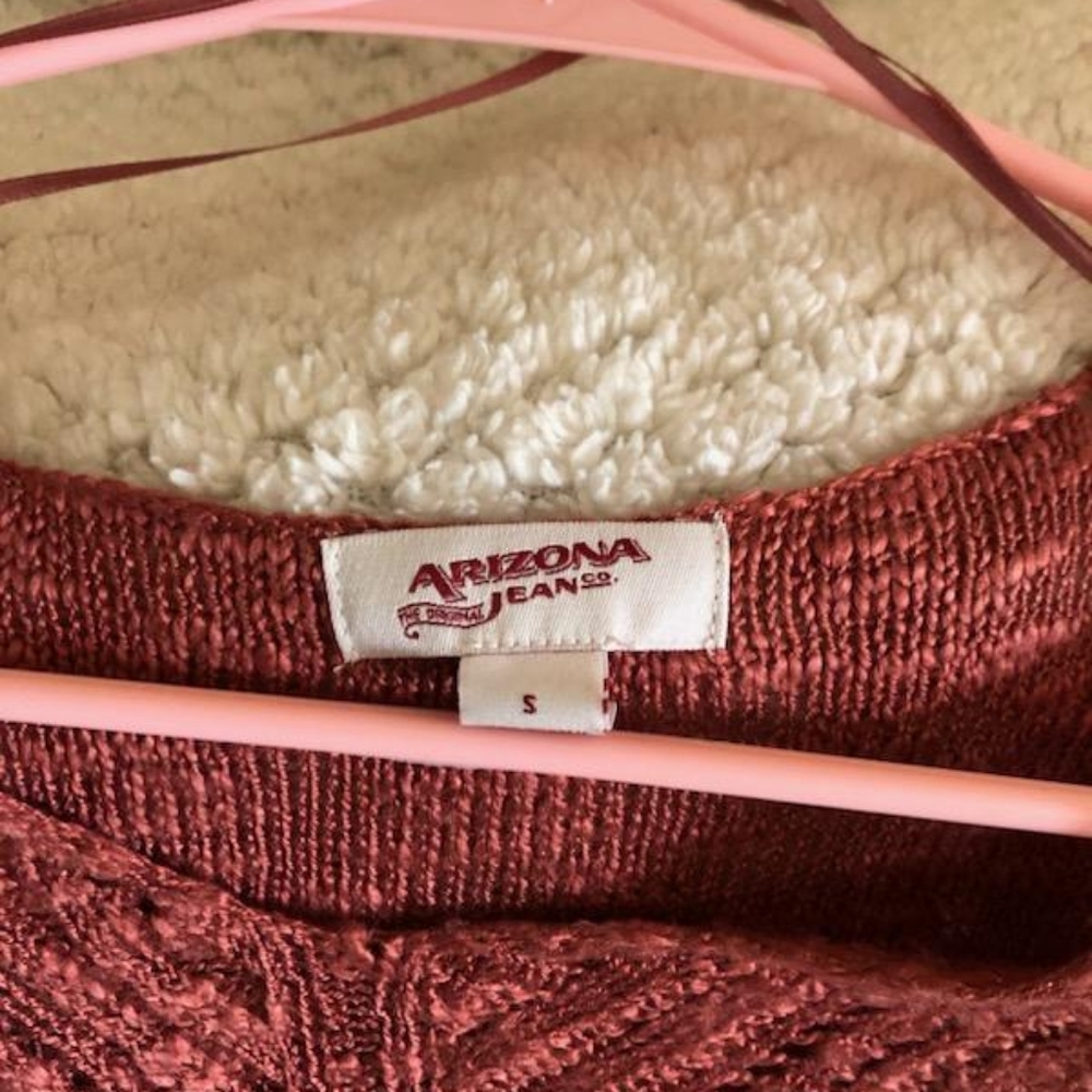 Light weight rust colored v- neck sweater